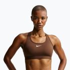 Damen-Sport-BH Nike Swoosh Medium Support cacao wow/white