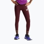 Damenlaufleggings Nike Tempo Swoosh Run High-Waisted 7/8 mystic dates/white