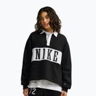 Damenpullover Nike Studio Fleece Medium Weight total black/sail/sail