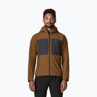 Herren-Trekkingsweatshirt Patagonia R2 TechFace Hoody deer brown