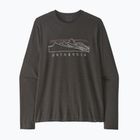 Longsleeve Herren Patagonia Cap Cool Trail Stratapeaks ink black