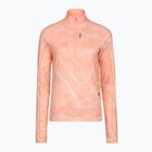 Laufpullover für Damen HOKA Skyform Half Zip CLF PRT sunstone print