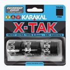 Squashschläger Wraps Karakal X-TAK Grip 3 Stück schwarz.