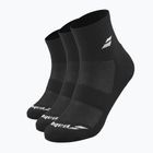 Socken Babolat Quarter 3 Pack black/black