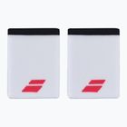 Handgelenk-Band Babolat Logo Jumbo Wristband 2 Stk. white/strike red