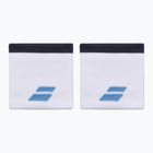 Handgelenk-Band Babolat Logo Wristband 2 Stk. white/drive blue