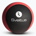 Sveltus Medizinball Gummi 4 kg rot/ schwarz