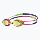 Kinder Schwimmbrille arena Tracks JR Mirror blau gelb violett/fuchsia/grün