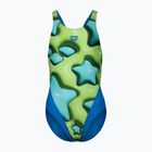 Badeanzug Kinder arena Star Shaped Swim Tech L blue river/soft green/multi