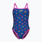 Badeanzug Damen arena Reversible Swimsuit Challenge Back royal multi/shocking pink