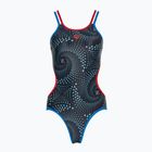 Einteiliger Badeanzug arena One Fireflow Double Cross blau river/rot/schwarz multi