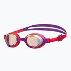 Schwimmbrille Kinder arena Air Jr Mirror yellow copper/plum/bright coral