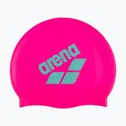 Arena Big Logo schockierend rosa/Wasser Badekappe