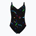 Einteiliger Damen-Badeanzug arena Abyss U Back multi schwarz/schwarz