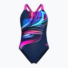 Badeanzug Damen arena Bloom Swim Pro Back Lb multi navy/navy/shocking pink