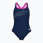Badeanzug Damen arena Logo Swim Pro navy/shocking pink