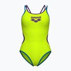 Damen-Einteiler Badeanzug arena One Double Cross Back One Piece artic lime/plum/blue cosmo