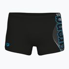 Herren-Badeboxershorts arena Basic Swim Short black/turquoise