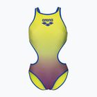 Damen-Einteiler Badeanzug arena One Shaded Print Tech One Back artic lime violetta multi/neon blue