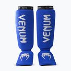 Schienbeinschoner mit Fußschutz Venum Kontact Shin Guards royal blue/silver