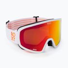 Snowboardbrille für Frauen ROXY Feenity Color Luxe 2021 bright white/sonar ml revo red