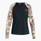 Damen Schwimmen Longsleeve ROXY Lycra Bedrucktes anthrazit Palmenlied s