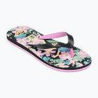 ROXY Tahiti VII Kinder-Flip-Flops schwarz/rosa Schablone
