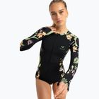 Damen Schwimmen Longsleeve ROXY Zip Lycra anthrazit island escape