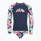 Langarmshirt + Unterteil des Badeanzugs ROXY Morning Flower Lycra Set mood indigo morning flowers