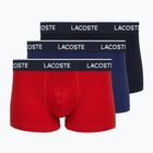 Herrenboxershorts Lacoste 5H1300 3er-Pack navy blue/red/methylene