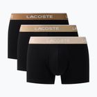 Herrenboxershorts Lacoste 5H1297 3 pack black/sisal/viennese/cookie