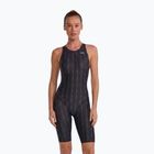 Damen-Einteiler Badeanzug TYR Fusion 2 Aerofit Shortjohn black
