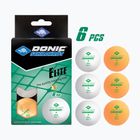 Donic-Schildkröt 1-Star Elite Poly 40+ 6er Pack Tischtennisbälle weiß/orange