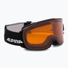Skibrille Alpina Nakiska black matt/orange