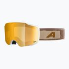 Alpina Taos Q-Lite weiß/ erdmatt/ gold Skibrille