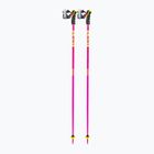 Skistöcke LEKI Spitfire 3D neon magenta/neon yellow/berry