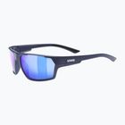 UVEX Sportstyle 233 P deep space matt/Spiegel blau Radsportbrille 53/2/097/4440