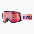 UVEX Xcitd CV S2 Skibrille schwarz matt/verspiegelt scharlach/colorvision grün