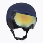 Damen-Skihelm UVEX Wanted Visor WE fleece sparkles/gold matt/mirror gold smoke