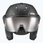 Skihelm UVEX Instinct Visor PRO V schwarz matt/silber/silber