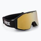 Skibrille UVEX Gravity FM black matt/mirror gold orange clear