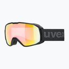 UVEX Skibrille Xcitd V schwarz matt/verspiegelt Regenbogen klar