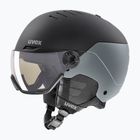 Skihelm UVEX Wanted Visor Pro V black/silver matt