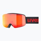 Skibrille Kinder UVEX Pwdr FM black matt/mirror red orange clear