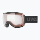 Skibrille UVEX Downhill 2100 V schwarz matt/spiegelrot klar