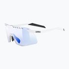 UVEX Pace Stage Small V weiß matt/verspiegelt blau Sonnenbrille