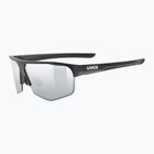 UVEX Axos Set schwarz matt/verspiegelt silber/klar Sonnenbrille