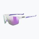 UVEX Axos Set weiß matt/verspiegelt lila/klar Sonnenbrille