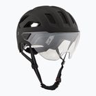 Fahrradhelm UVEX Stride Visor schwarz matt/litemirror silber