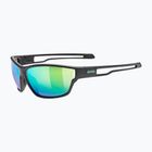 Sonnenbrille UVEX Sportstyle 806 black matte/mirror green